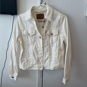 Levis Jean Jacket White Cotton
